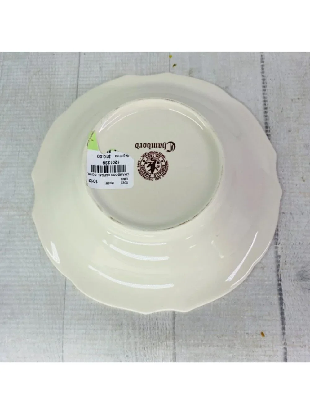 Bordallo Pinheiro Portugal CHAMBORD Scalloped Cream Soup Ceral Bowls Set of 4
